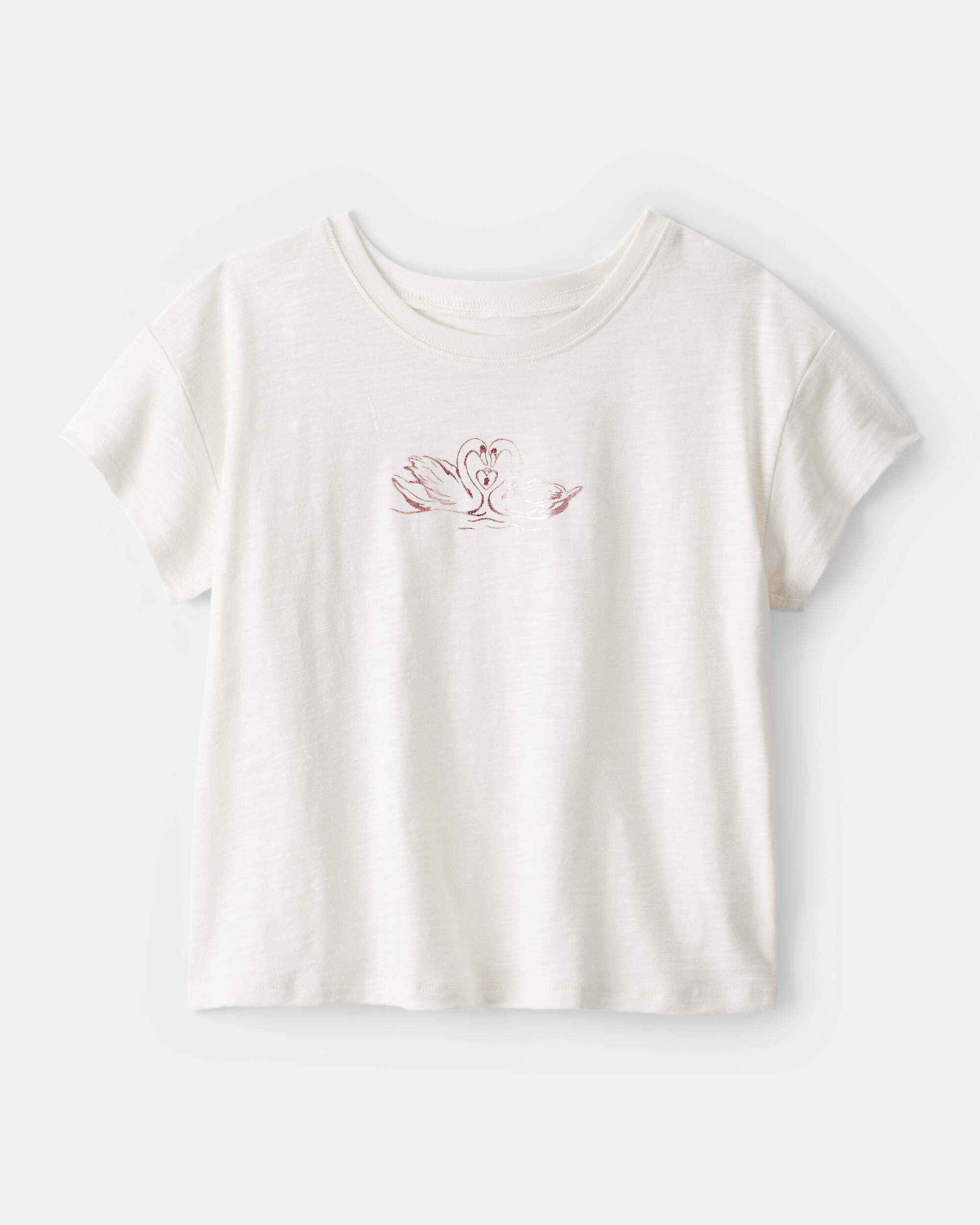 Girls Good Luck Charm Cotton Short-Sleeve Graphic Tee - White