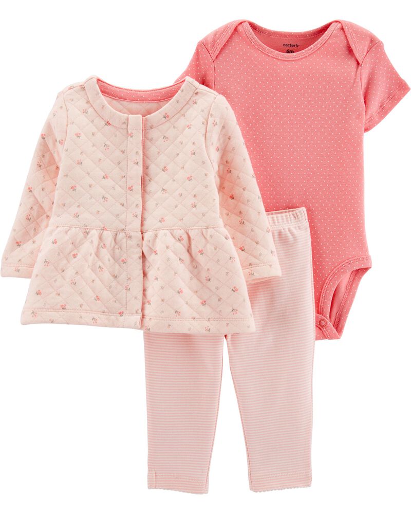 3 Piece Quilted Little Jacket Set Carters Com