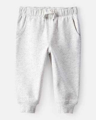 Baby Boy Construction French Terry Jogger - Tan