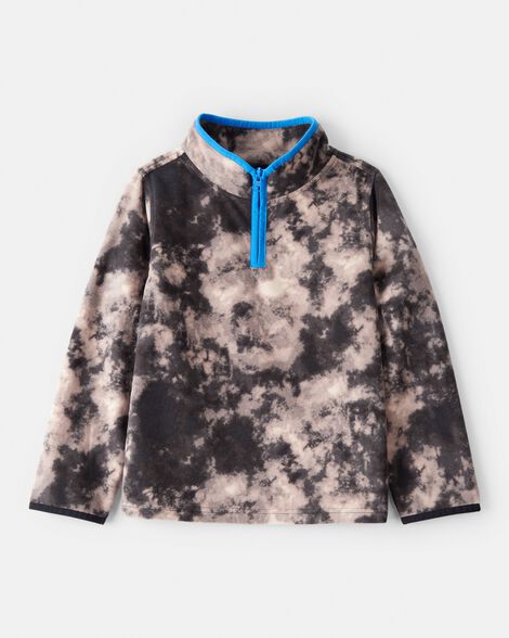 Boys Tie Dye Microfleece Quarter-Zip Pullover