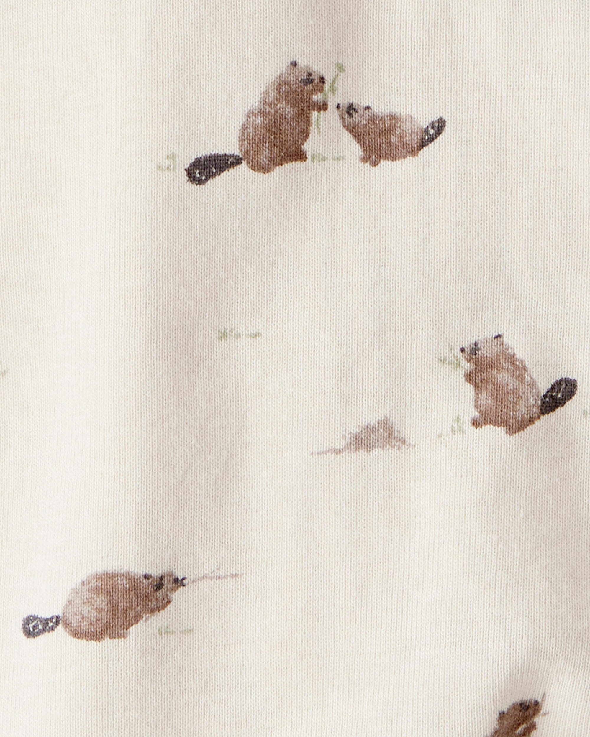 Baby Organic Cotton Sleep & Play Pajamas Beaver Creek Print