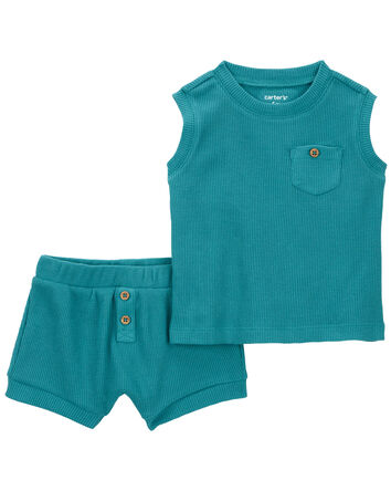 Baby 2-Piece Ribbed Outfit Set