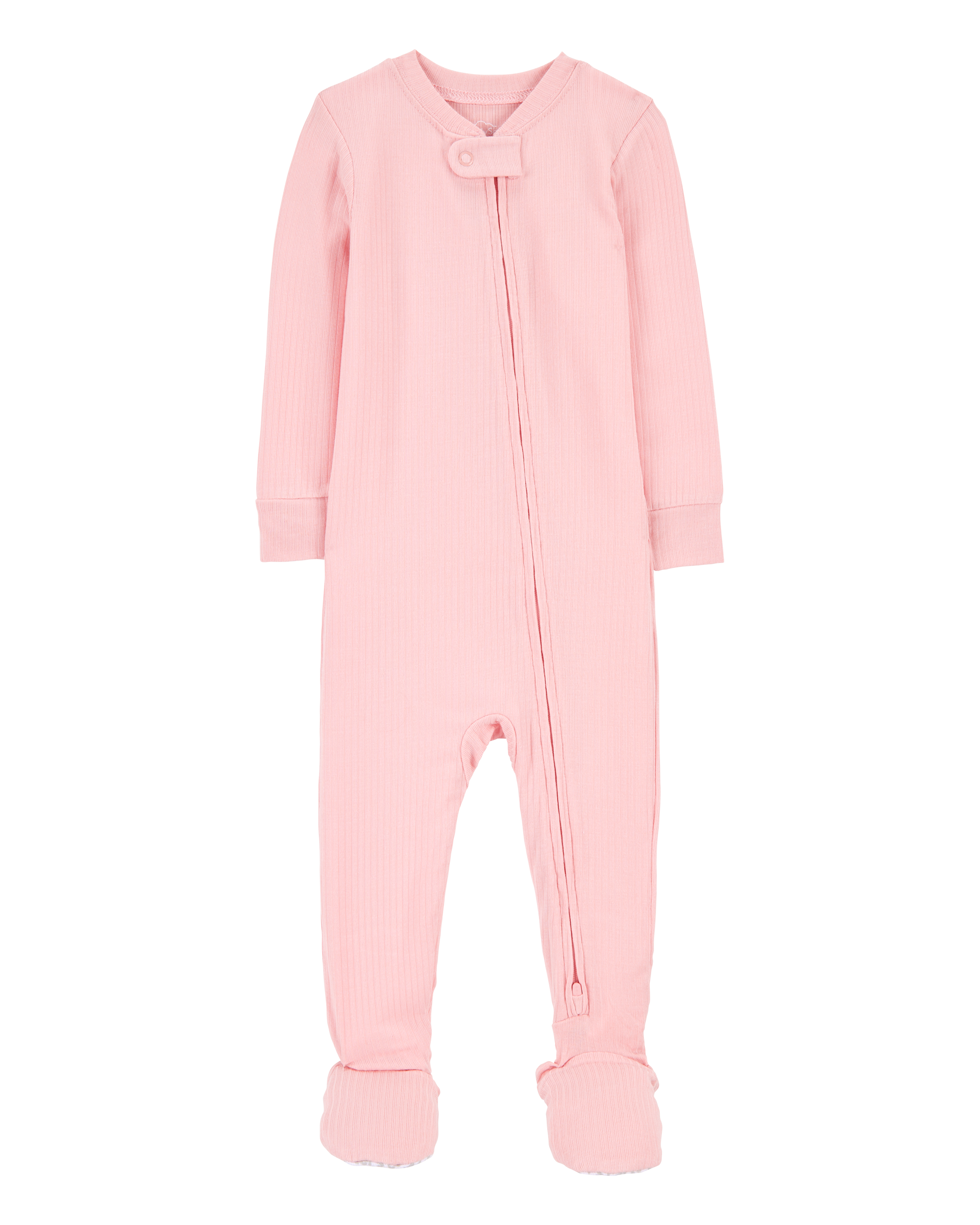 Baby Girl Solid PurelySoft Footie 1-Piece Pajamas - Pink