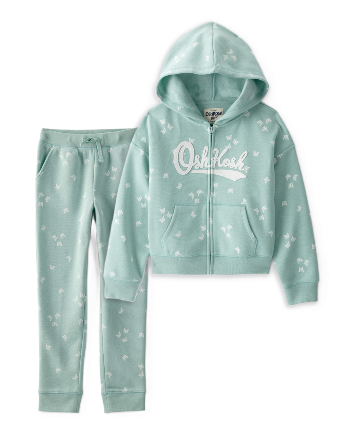 トップス Ok Girls 2-Piece DayDream Fleece Floral Hooded Zip-Up Jacket