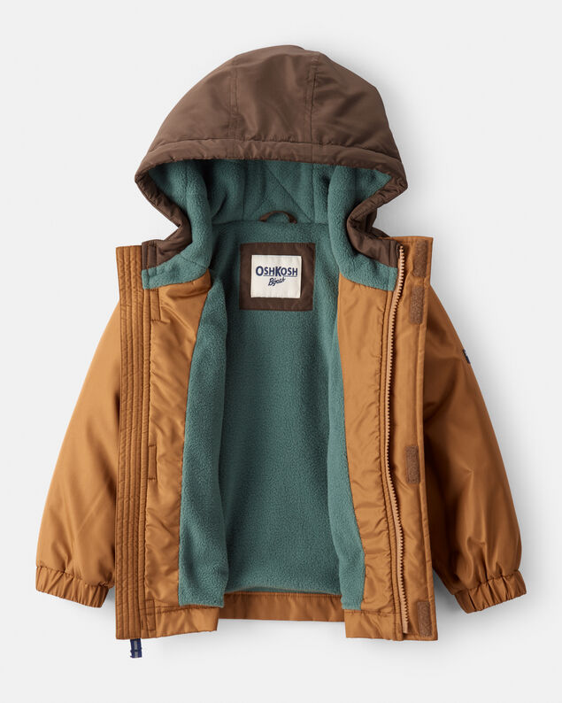 Product image 2 of Toddler Boy Long-Sleeve Midweight Utility Jacket - Brown