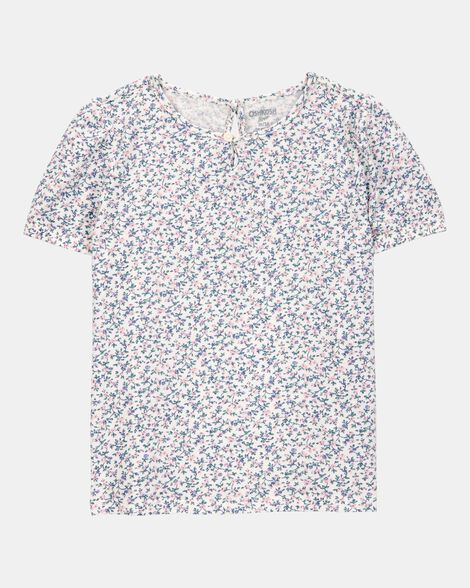 Toddler Short-Sleeve Floral Fashion Top