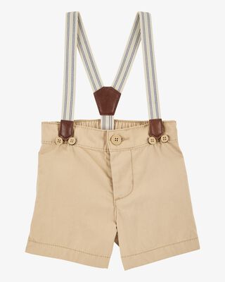 Product image 1 of Baby Suspender Shorts - Khaki