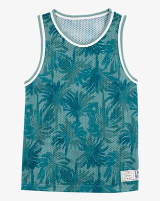 Product image 1 of Kid Active Tropical Print Mesh Tank - Green