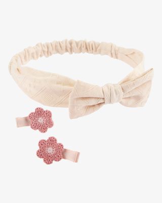 Product image 1 of Baby 3-Pack Headwrap & Hair Clips