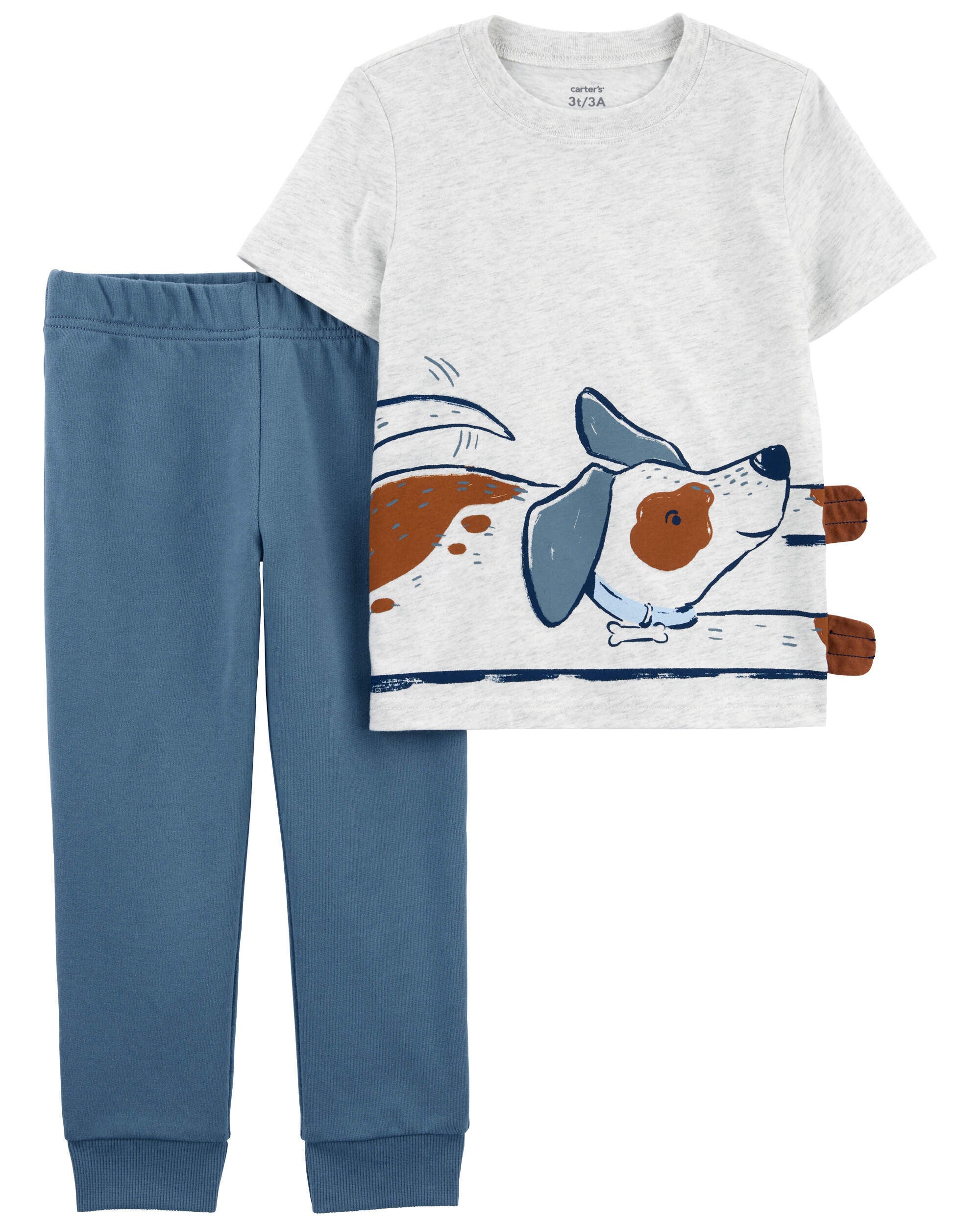 Toddler 2 Piece Dog Tee Pull On Jogger Set Carter s Carter s