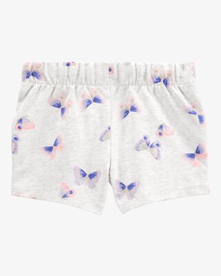 Product image 2 of Toddler Butterfly Print Pull-On French Terry Shorts - Gray
