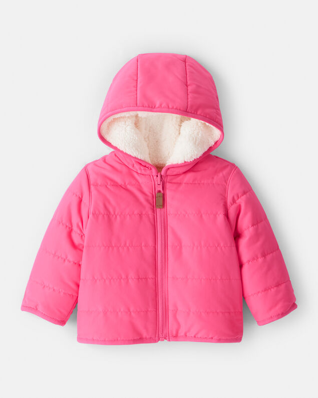 Product image 1 of Baby Girl Hooded Puffer Jacket - Pink