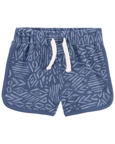  Product image 1 of Baby Tribal Print Pull-On Waffle Knit Shorts