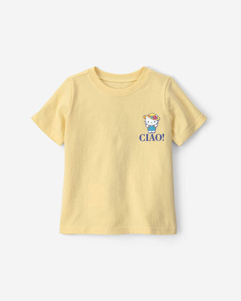 toddler girl 'ciao! it's going to be a good day' hello kitty® graphic tee - yellow