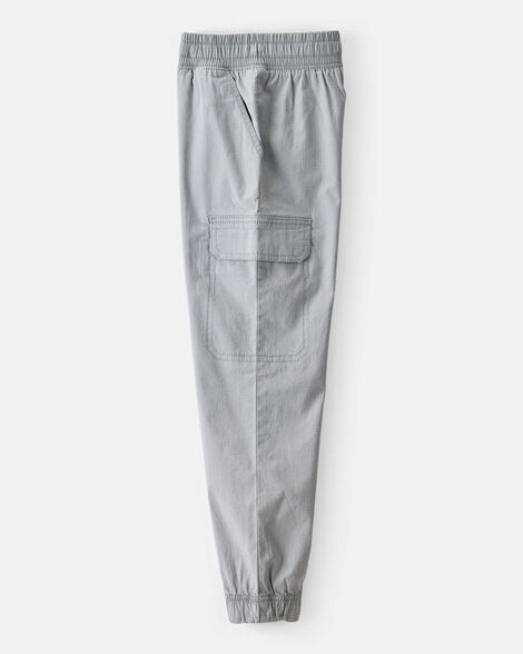 Boys Cotton Fashion Cargo Pants - Dark Grey