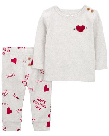 Baby 2-Piece Valentine's Day Outfit Set