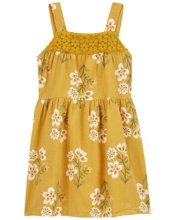 Toddler Floral LENZING™ ECOVERO™ Linen Dress