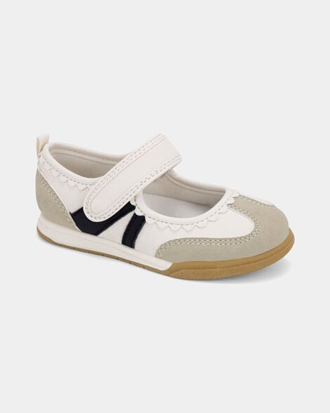 Toddler Girl Scalloped Flats - White