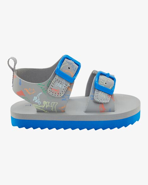  Product image 2 of Toddler Strappy Casual Sandals - Grey/Blue