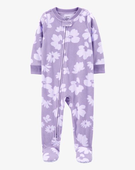  Product image 1 of Toddler 1-Piece Fleece Floral Footie Pajamas