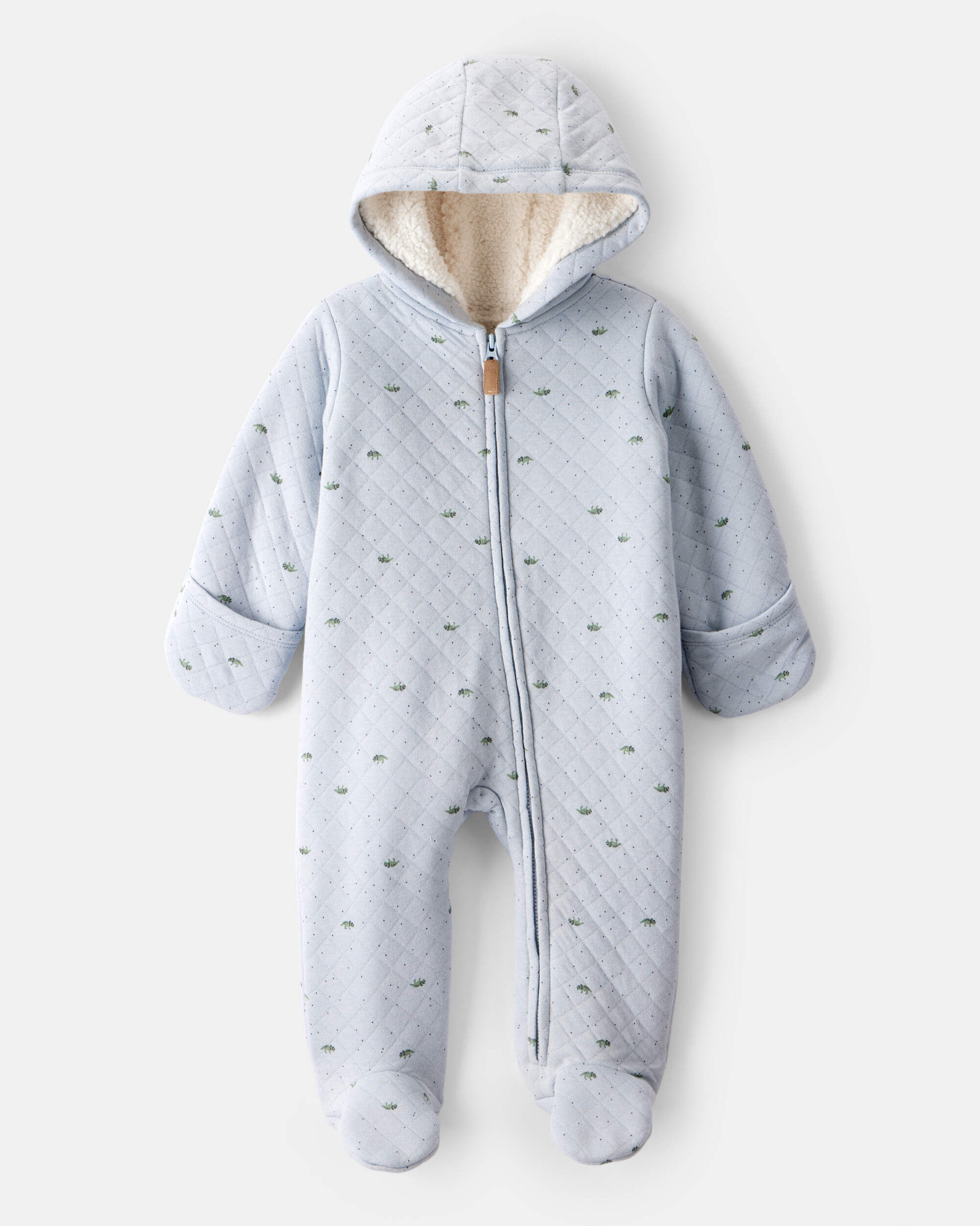 トップス DESCENDANT for KIDS 130 Baby Boy Dinosaur Print Long-Sleeve Jumpsuit - Blue