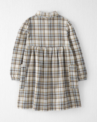 Product image 2 of Toddler Organic Cotton Herringbone Plaid Button-Front Dress