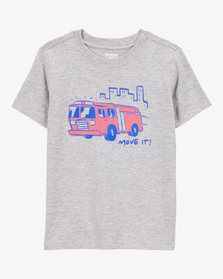 Product image 1 of Toddler Firetruck Short-Sleeve Graphic Tee - Grey