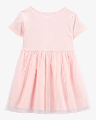 Product image 2 of Toddler Solid Short-Sleeve Dress - Pink