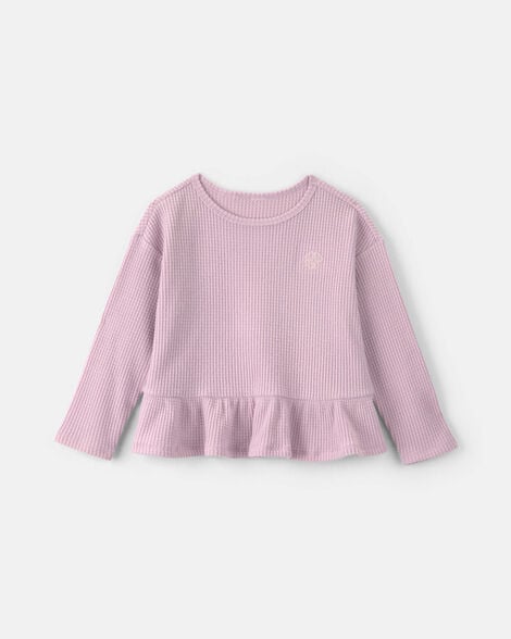Toddler Girl Clover Thermal Long-Sleeve Top - Purple