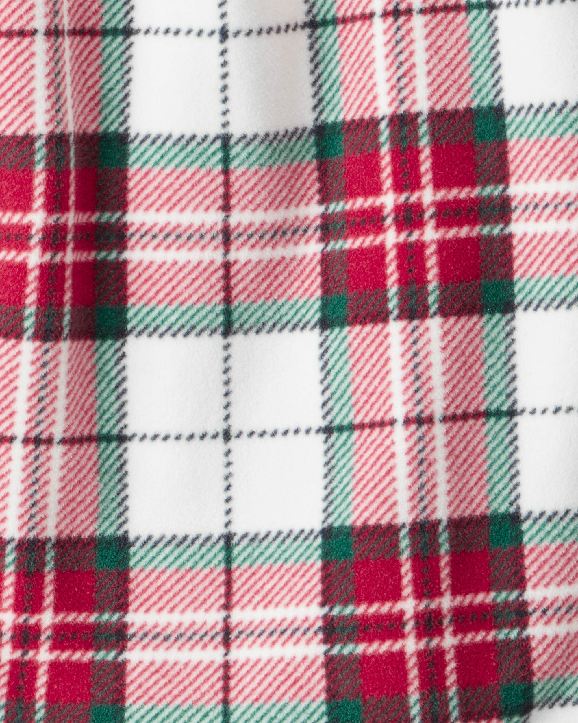 Girls 2-Piece Buffalo Check Print Fleece Long-Sleeve Loose Fit Night Gown & & Matching Doll Gown - Red/White