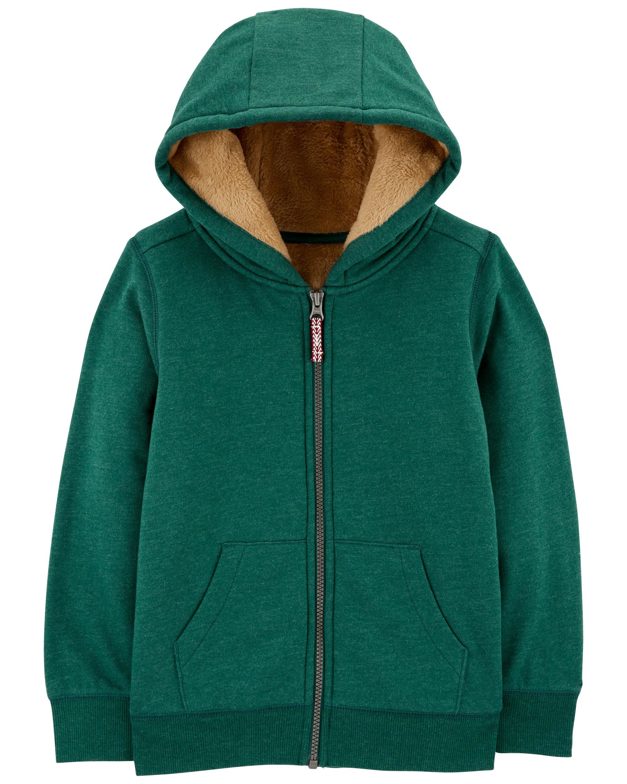 Sherpa lined hoodie kids hot sale