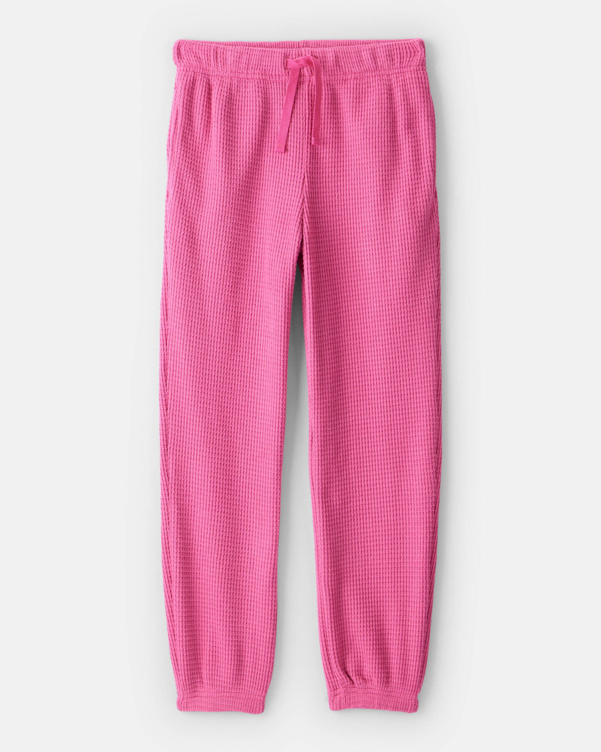 Girls Waffle Knit Joggers