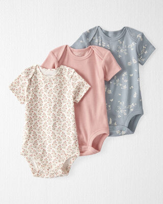 Product image 1 of Baby 3-Pack Organic Cotton Rib Bodysuits