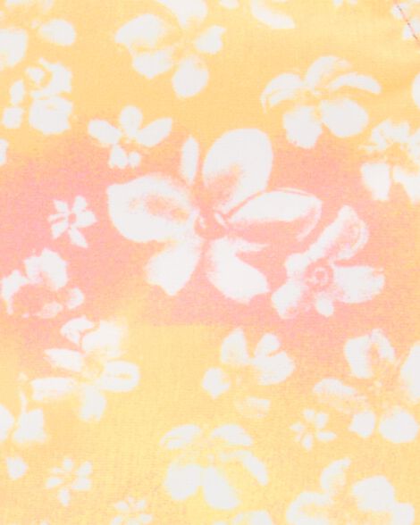  Product image 3 of Kid 2-Piece Ruffle Floral Tie-Dye Swim Set - Pink/Yellow
