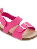 Pink - Baby Buckle Faux Cork Sandals, Selected