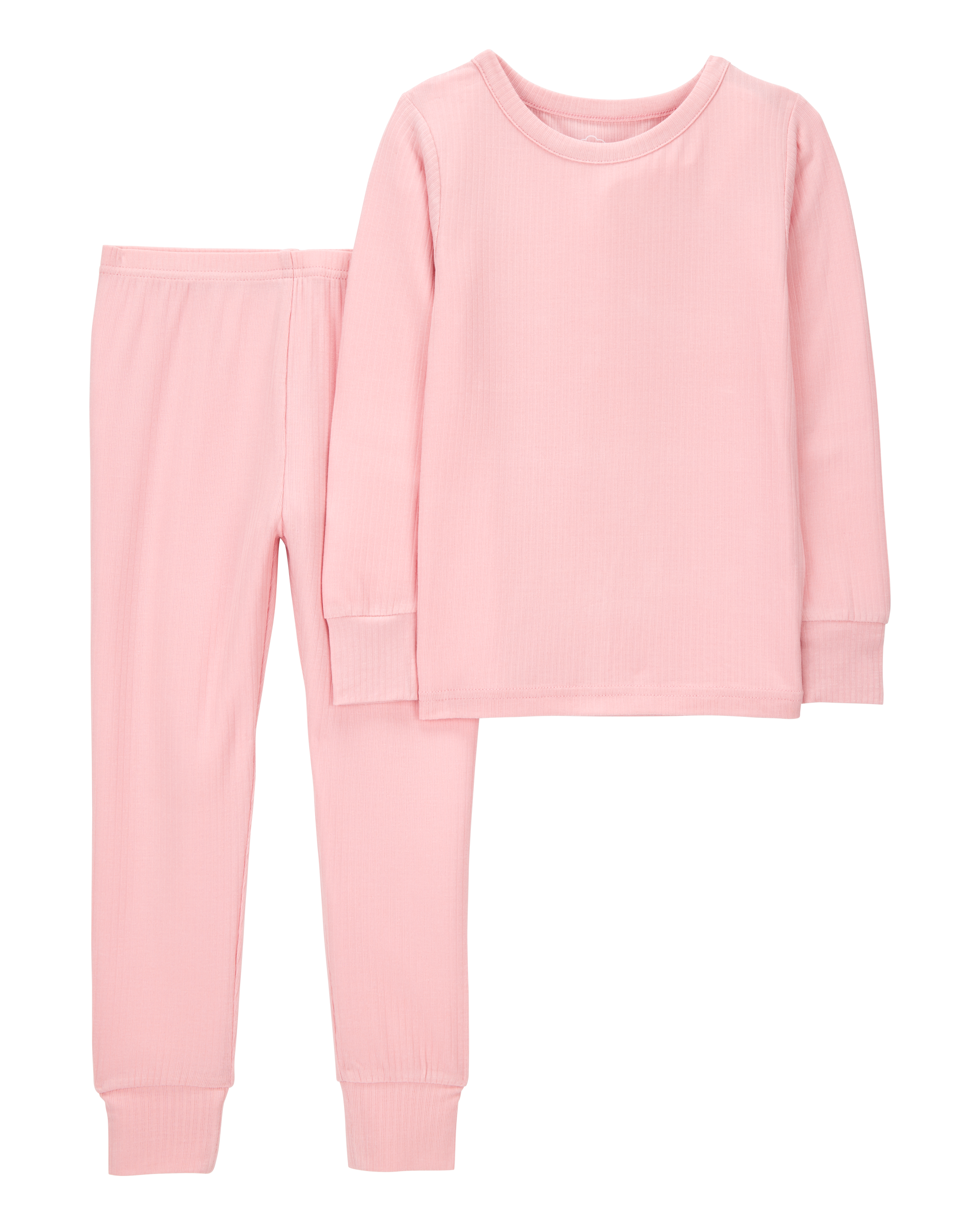 Toddler Girl Solid PurelySoft 2-Piece Pajamas - Pink