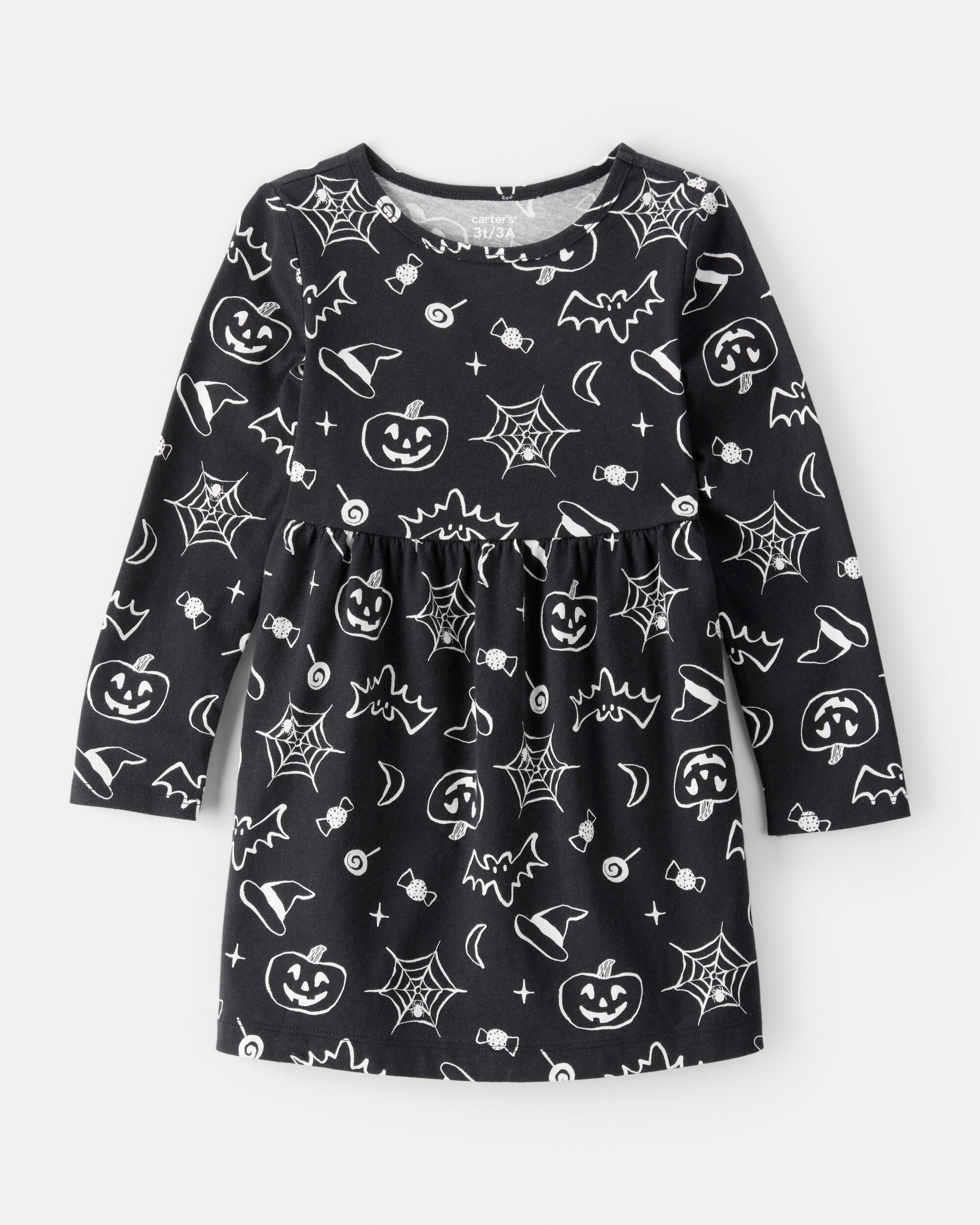 Toddler Halloween Pumpkin Crew Neck Sweatshirt - Pink
