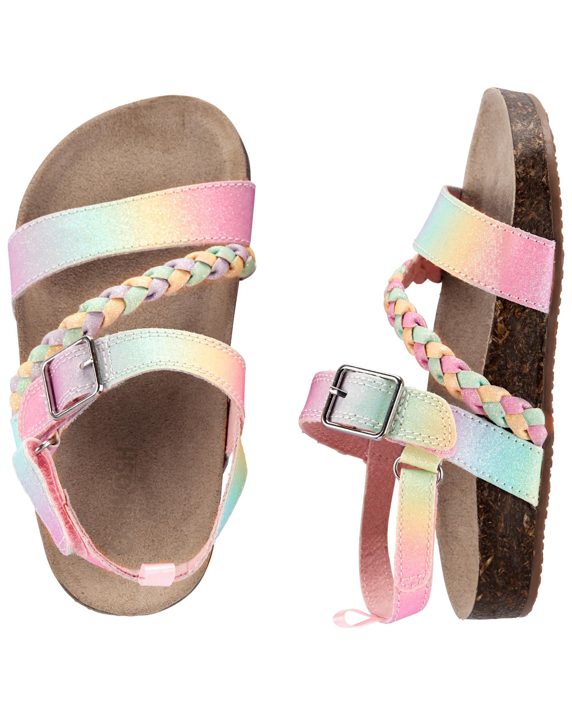  *CLEARANCE* Strappy Sparkle Rainbow Sandals 