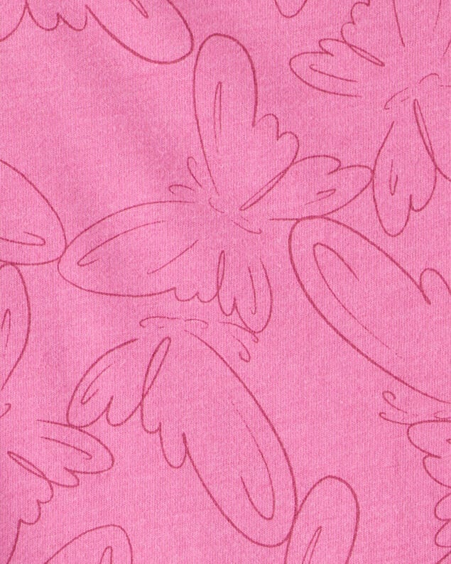 Product image 2 of Girls Butterfly Long-Sleeve Peplum Top - Pink