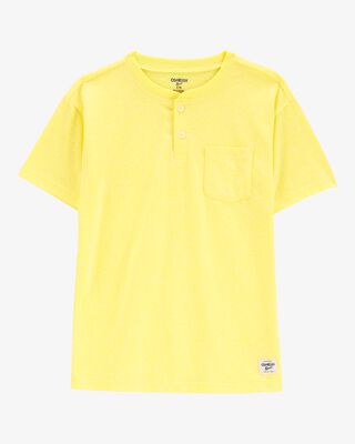 Product image 1 of Kid Pocket Henley Tee - Yellow
