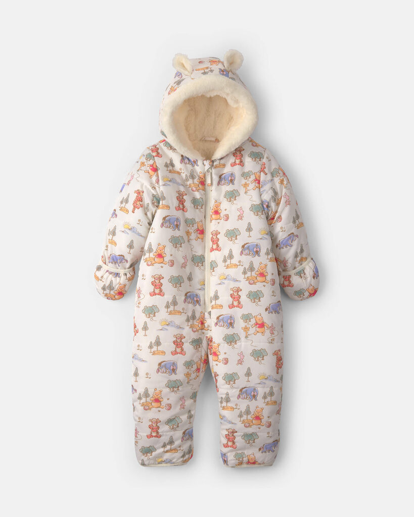 Carter's baby 1-piece disney© winnie the pooh pram snowsuit 12M Cream