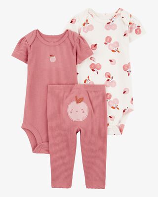 Product image 1 of Baby 3-Piece Apple Outfit Set