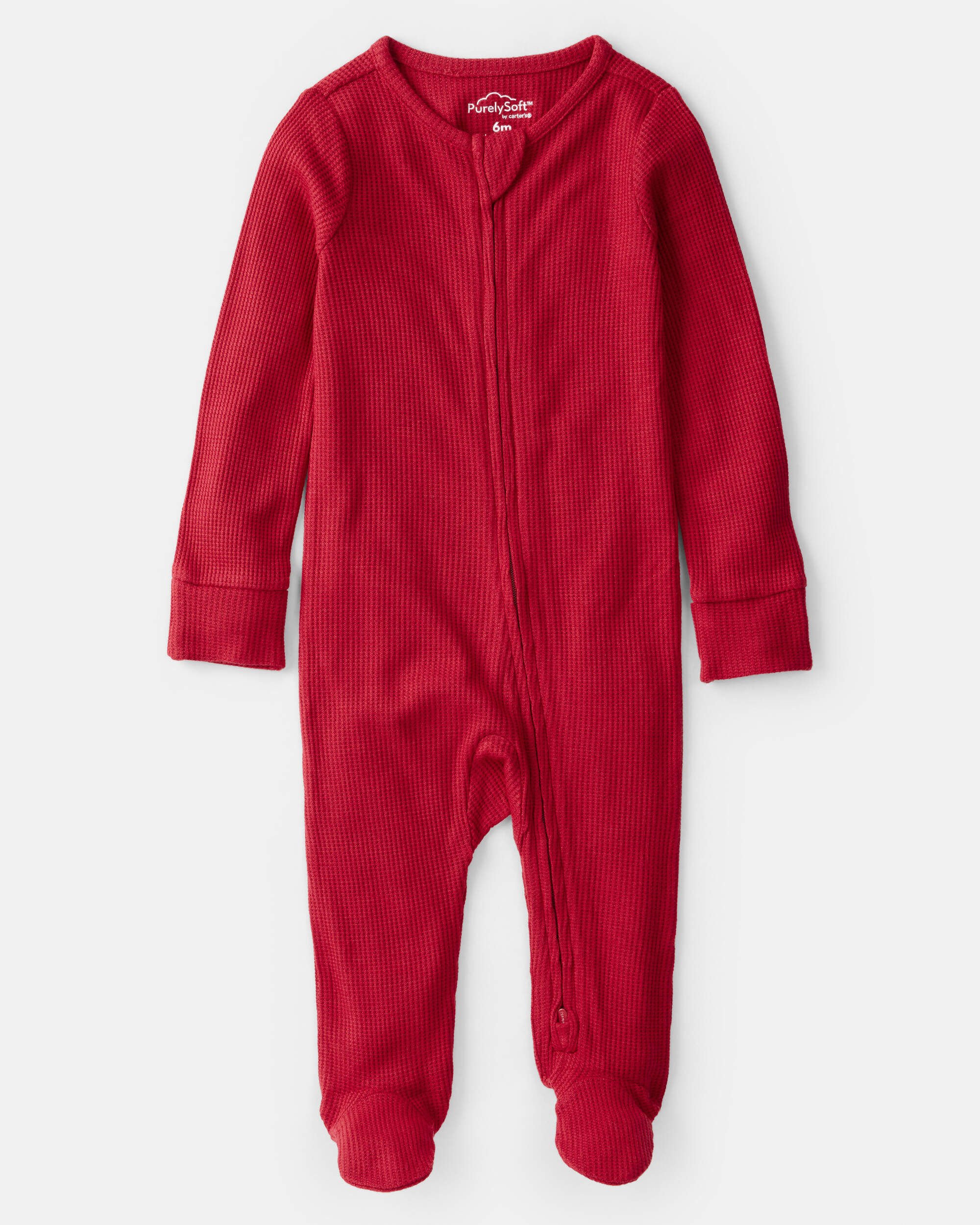 Baby Holiday Red PurelySoft Long-Sleeve Sleep & Play Pajamas