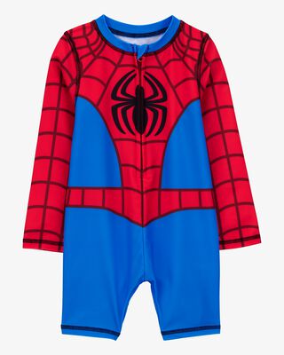 Product image 1 of Toddler Marvel™ Spider-Man 1-Piece Rashguard Swimsuit - Blue/Red
