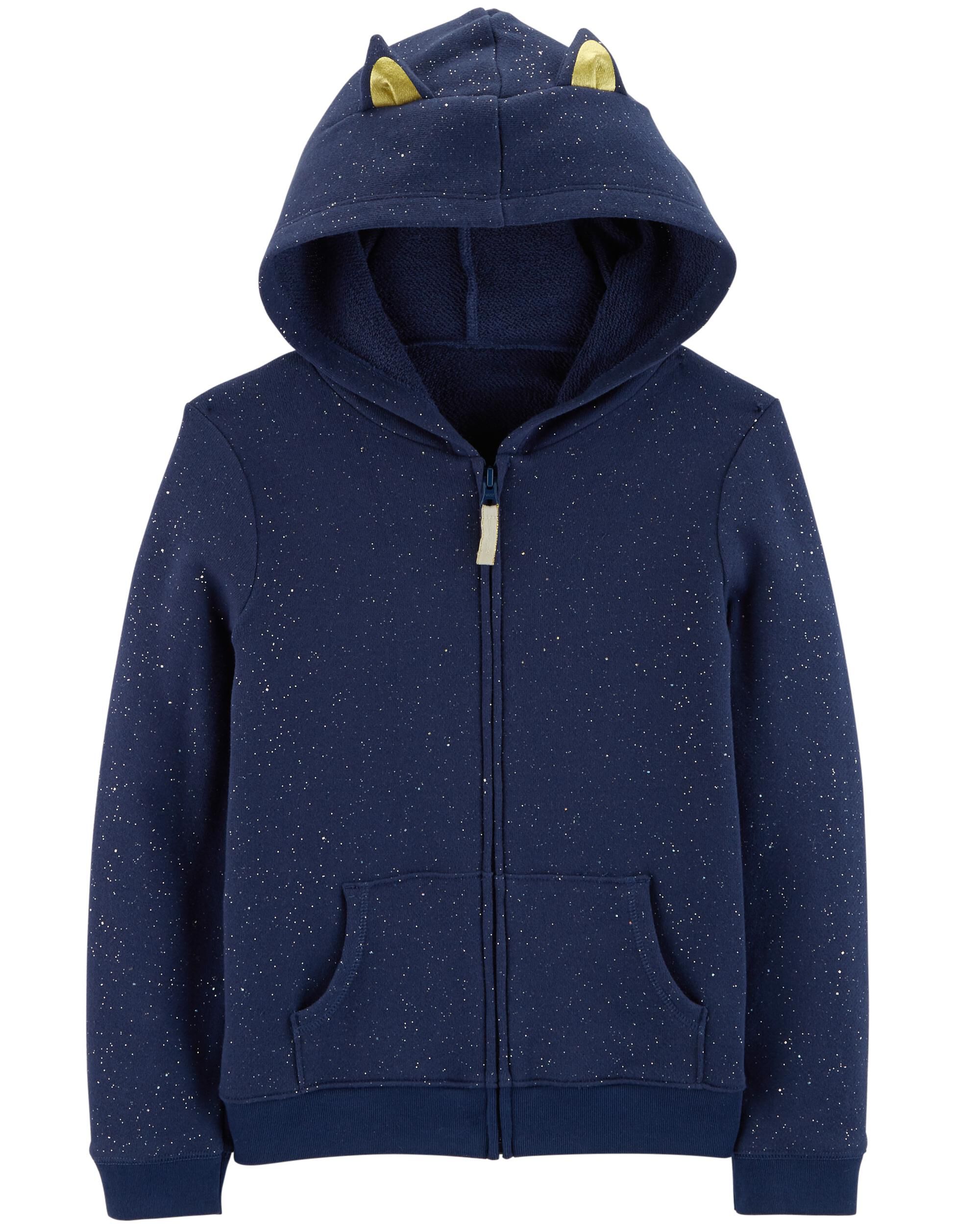 cat hoodie with zipper