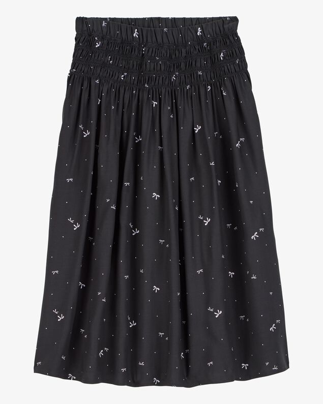 Product image 1 of Kid Bow Print Maxi Skirt - Black