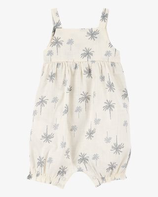 Product image 1 of Baby Palm Tree Cotton Romper - Ivory