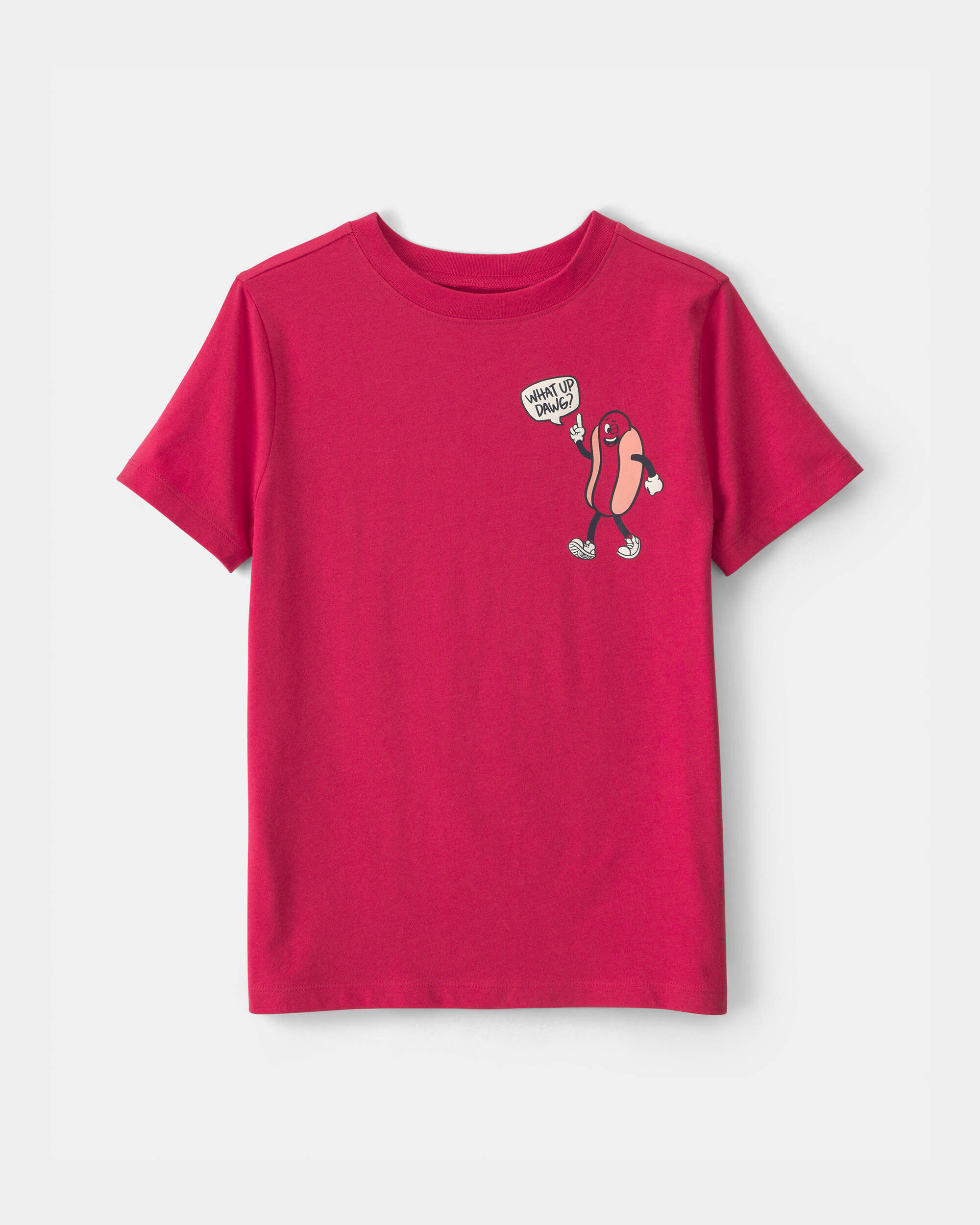 Carters boys hot dog graphic tee L Black 7$