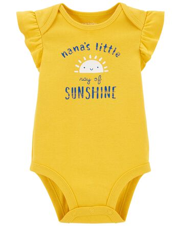 Pelican Heart 18m Green and Yellow Cotton Baby Onesie Bodysuit Infant Rip Snap Tee 6m 12m Various Sizes: Newborn 24m