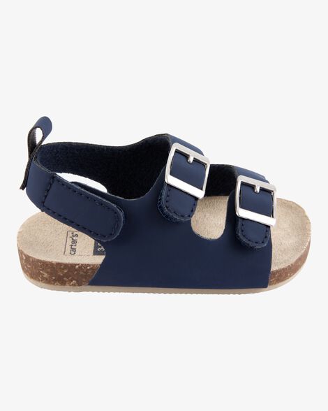  Product image 2 of Baby Buckle Faux Cork Sandals  - Navy